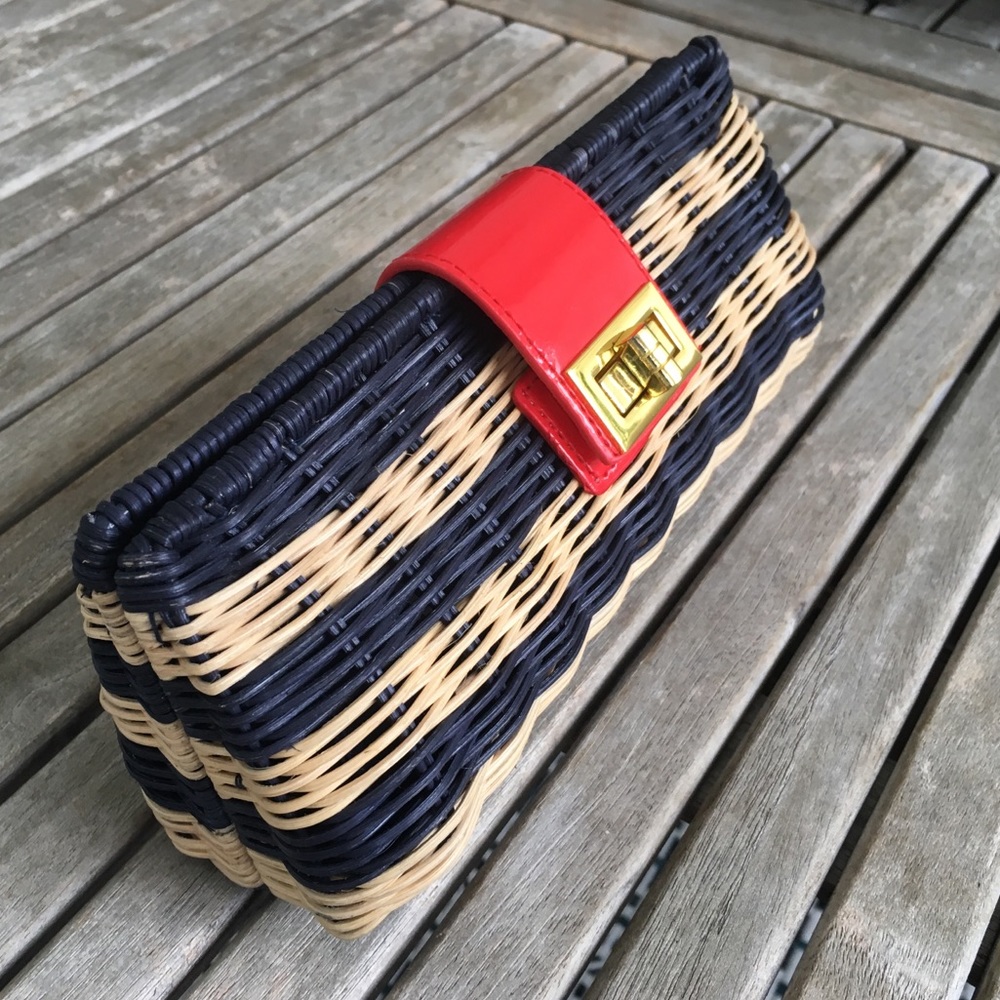 J Crew Rattan clutch